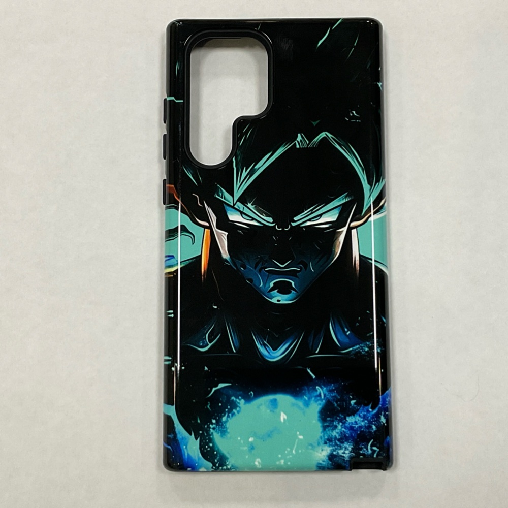 Samsung Galaxy S22 Ultra - Anime Black & Blue Phone Case in Glossy Finish